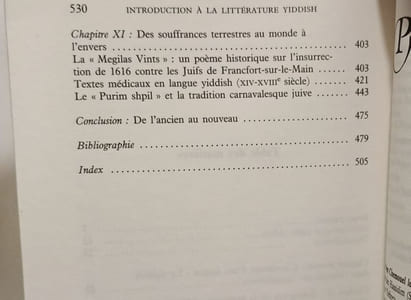 INTRODUCTION A LA LITTERATURE YIDDISH ANCIENNE