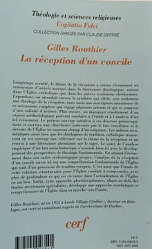 LA RECEPTION D'UN CONCILE. Routhier Gilles