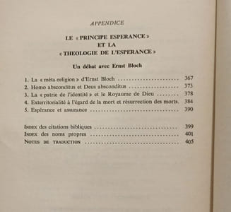 Théologie de l'espérance : Etudes sur les fondements et les conséquences d'une eschatologie chrétienne
