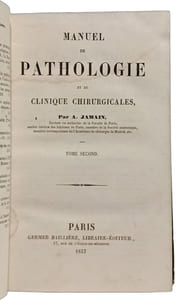 Manuel de pathologie et de clinique chirurgicales - TOME SECOND