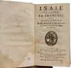 Isa&iuml;e traduit en fran&ccedil;ois avec l'explication du sens litteral & du sens spirituel. Ss. P&egrave;res Auteurs Ecclesiastiques