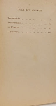 La parodie l'invasion. ARTHUR ADAMOV