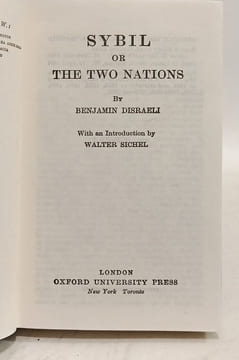 Sybil or the two nations. Benjamin Disraeli