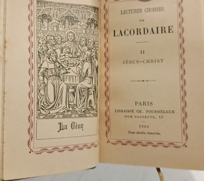 Lectures choisies de Lacordaire I. L'église II. Jésus-Christ III. Vertus --- 3 volumes. Lacordaire