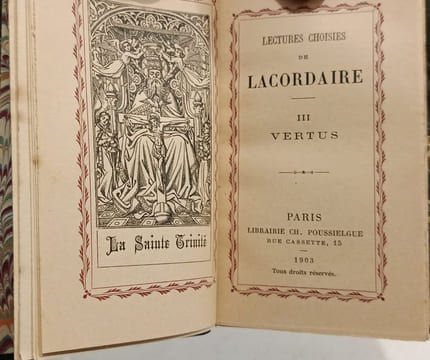 Lectures choisies de Lacordaire I. L'église II. Jésus-Christ III. Vertus --- 3 volumes. Lacordaire
