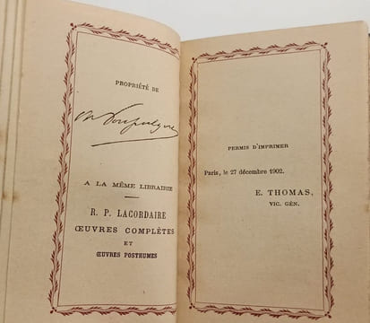 Lectures choisies de Lacordaire I. L'église II. Jésus-Christ III. Vertus --- 3 volumes. Lacordaire