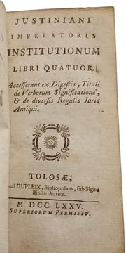 Imperatoris institutionum - libri quatuor. Justiniani