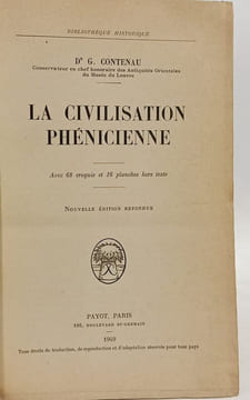 La civilisation phénicienne. G. Contenau