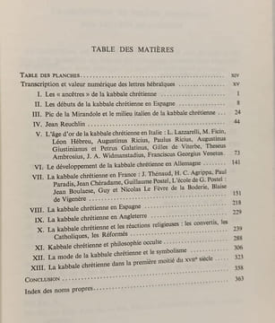 Les kabbalistes chrétiens de la Renaissance. F. Secret