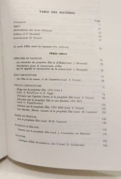 LE SAINT PROPHETE ELIE D'APRES LES PERES DE L'EGLISE - Spiritualité orientale n°53. Peyrefitte Roger