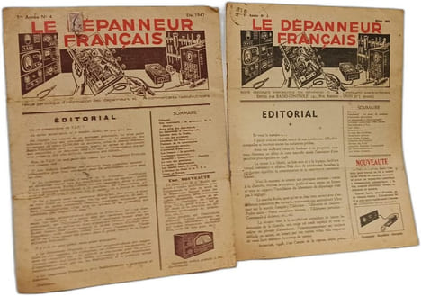 Le dépanneur français - 1re année (1946-47) n°1-2-3-4-5 + 2eme année (1948) n°6. Collectif
