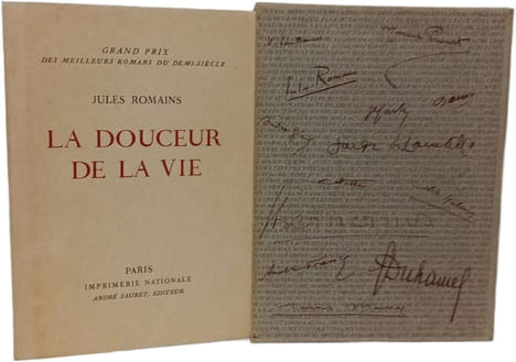 Grand Prix Des Meilleurs Romans du Demi-Siecle - La douceur de la vie. Jules Romains
