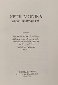 Sœur Monika - Recits et Aventures