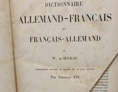 Dictionnaire allemand-français et français-allemand. W. de Suckau