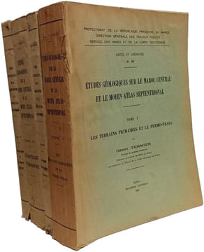 Études géologiques sur le Maroc central et le Moyen Atlas septentrional - TOME I II III et IV. Henri Termier
