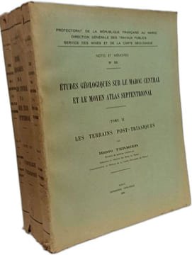 Études géologiques sur le Maroc central et le Moyen Atlas septentrional - TOME I II III et IV. Henri Termier