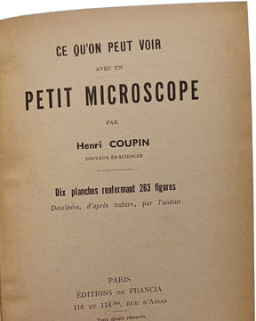 Ce qu'on peut voir avec un petit microscope. Henri COUPIN