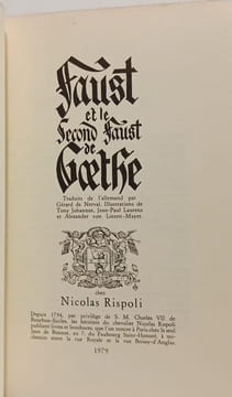 Faust et le Second Faust de Goethe. Goethe