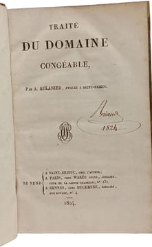 Traité du domaine congéable. A. Aulanier