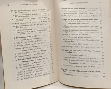 Notice explicative des cartes métallogéniques du Maroc au 1/2.000.000 --- Notes et mémoires n°169. A. AGARDI L. BOULLAUDON J. DECHELLES A. HAMEURT ...