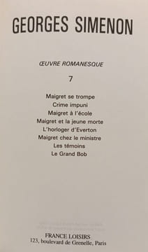 Tout Simenon - Œuvre romanesque - Tome 4 + Tome 7 + Tome 8. GEORGES SIMENON