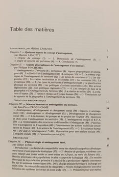 Fondements rationnels de l'aménagement d'un territoire. Lamotte Maxime