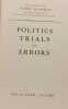 Politics Trials and Errors. Lord Hankey