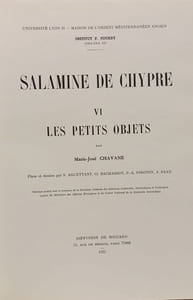 Salamine de Chypre VI Les petits objets - Université Lyon II Maison de l'Orient Méditerranéen Ancien