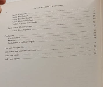 Rhynchonelloidea et Spiriferoidea siluro-dévoniens du Maroc pré-saharien - Notes et Memoires du Service Geologique 178