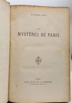 Les Mystères de Paris - TOME I et II. Eugène Sue