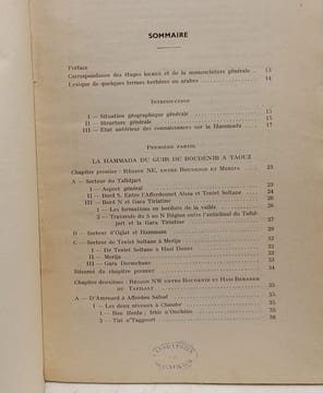 Reconnaissance géologique dans les Hammadas des confins algéro-marocains du Sud. Lavocat
