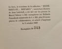B&eacute;ranger et son temps - exemplaire num&eacute;rot&eacute;. Adrien Waseige