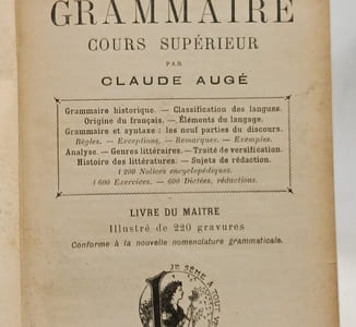 Grammaire - Cours supérieur - Livre du maitre - illustré de 220 gravures