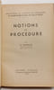 Notions de proc&eacute;dure. A. Fran&ccedil;ois