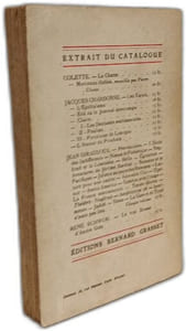 Le paradis perdu --- Colette - André Gide - Jacques Chardonne - Jean Giraudoux. (Ames et visages du XX e siècle)