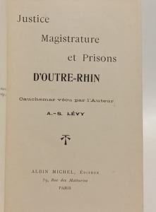 Justice Magistrature et Prisons d'Outre-Rhin