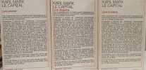 Marx le capital - LIVRES PREMIER? DEUXIEME et TROISIEME. Karl Marx