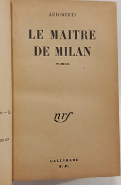 Le Maître de Milan. AUDIBERTI