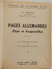 Pages allemandes d'hier et d'aujourd'hui - classe de deuxi&egrave;me cycle. Spaeth