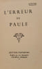 L'erreur de Paule. O'Neves