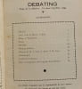 Debating - revue des &eacute;tudiants germanistes 1956-1957. Collectif