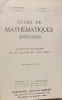 Cours de math&eacute;matiques sp&eacute;ciales (2 Tomes) - 1 - elements d'algebre et de geometrie analytic + 2 - elements d'analyse applications geometriques. H. ...