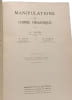 Manipulations de chimie organique. G. Vavon  R. Dulou  N. Lozac'h
