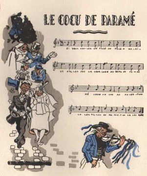 Les chants du quartier latin et de l'internat. avec la musqiue et 53 illustrations coloriées au pochoir. undefined