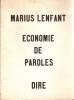 Economie de Paroles. Lenfant Marius