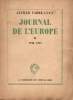 Journal de l'europe I 1946-1947. Fabre-luce Alfred