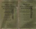Précis d'économies politique tomes I et II (2 volumes). Reboud Paul  Guitton Henri