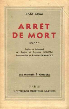 Arrêt de mort. Baum Vicki