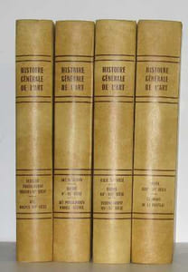 Histoire générale de l'Art (4 vols - complet) TOME I : L'Art des Temps Préhistoriques en Occident. L'Art Antique du Proche-Orient et de la Méditerranée par Louis Bréhier. L'Art en Asie jusqu'au XIVè siècle par Mme Lion-Goldschmidt. De l'Art Antique à l'