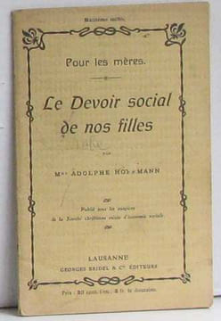 Le devoir social de nos filles. Hoffmann Adolphe